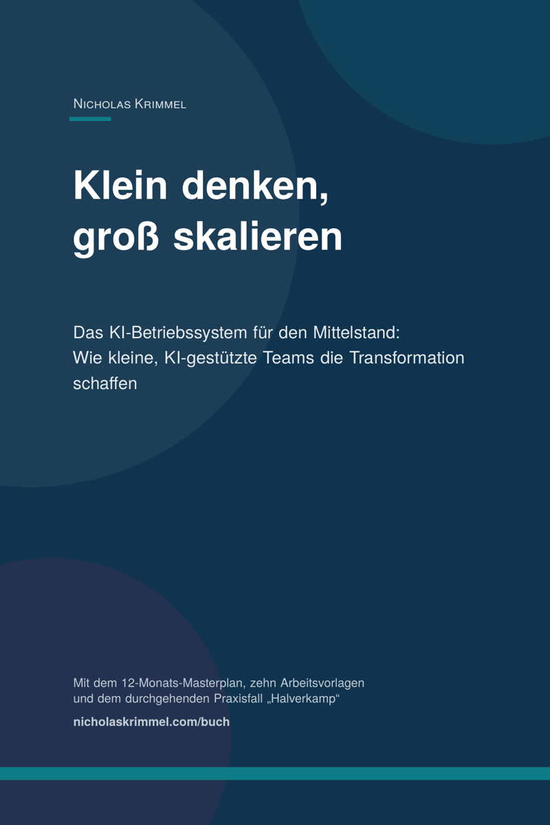 Buchcover: Klein denken, groß skalieren — Nicholas Krimmel