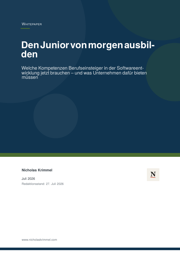 Cover: Den Junior von morgen ausbilden